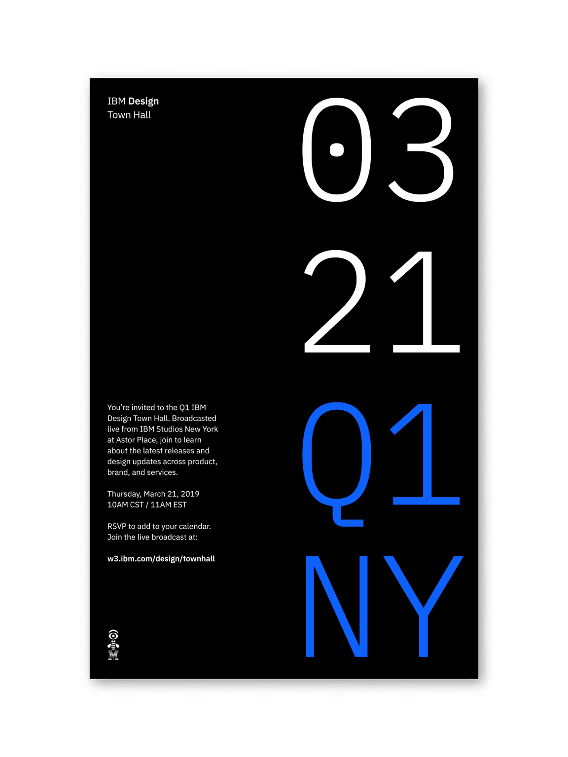 IBM Design Town Hall poster